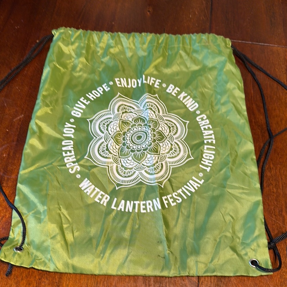 Green Drawstring Bag
